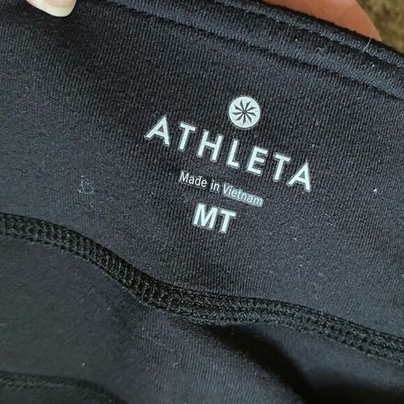 Athleta Black Bootcut Yoga Pants Stretchy Womens Size Medium Tall - Picture 6 of 7